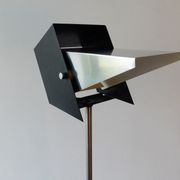 Black and metal adjustable floor lamp for Lyfa, 1960's