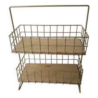 Metal storage basket