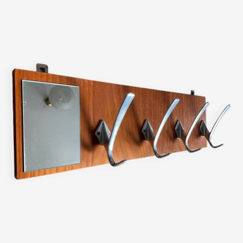 Scandinavian teak coat rack from the 60s