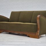 1950s, Danish 3 seater sofa in original very good condition, oak wood.