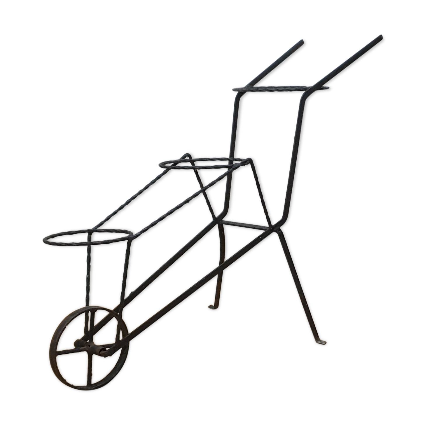 Wrought iron plant holder