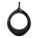 Sculptural black ring vase in ceramic
