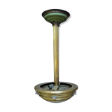 Suspension 1900 en laiton et verre ciselé
