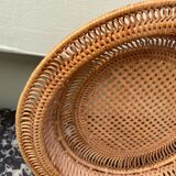 Braided straw basket