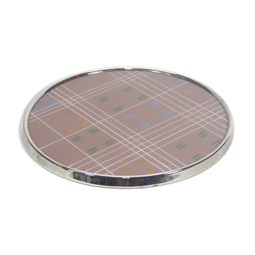 Plateau rotatif avec le verre peint
