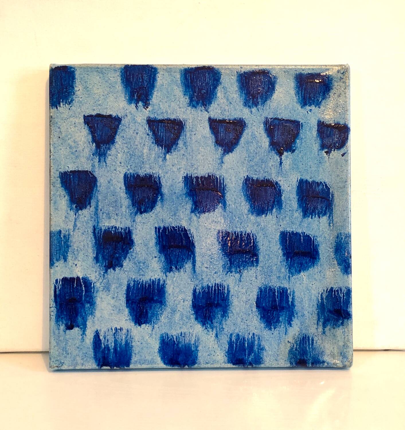 Abstract Blue Oil Painting
