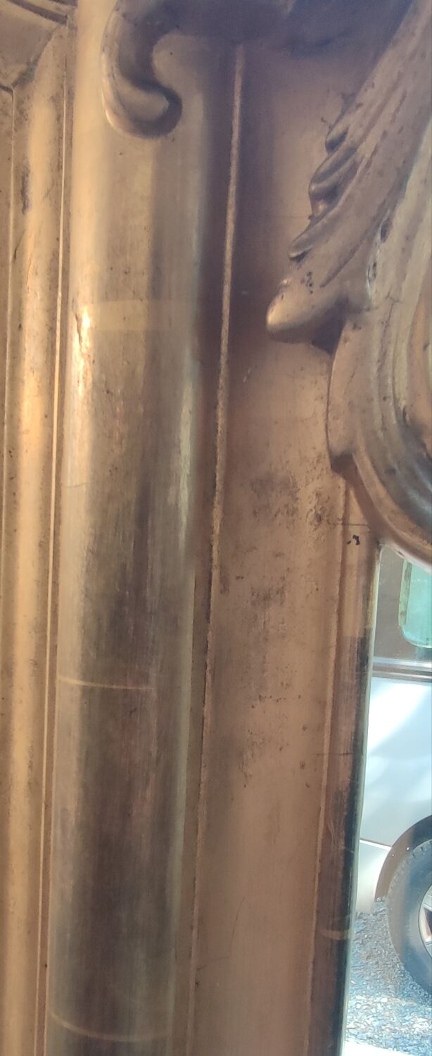 Old large gilded mirror