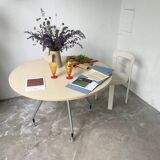 Tecno Nomos Round Table Brushed Metal