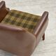 1970s, Danish armchair, artificial leather, teak wood legs.