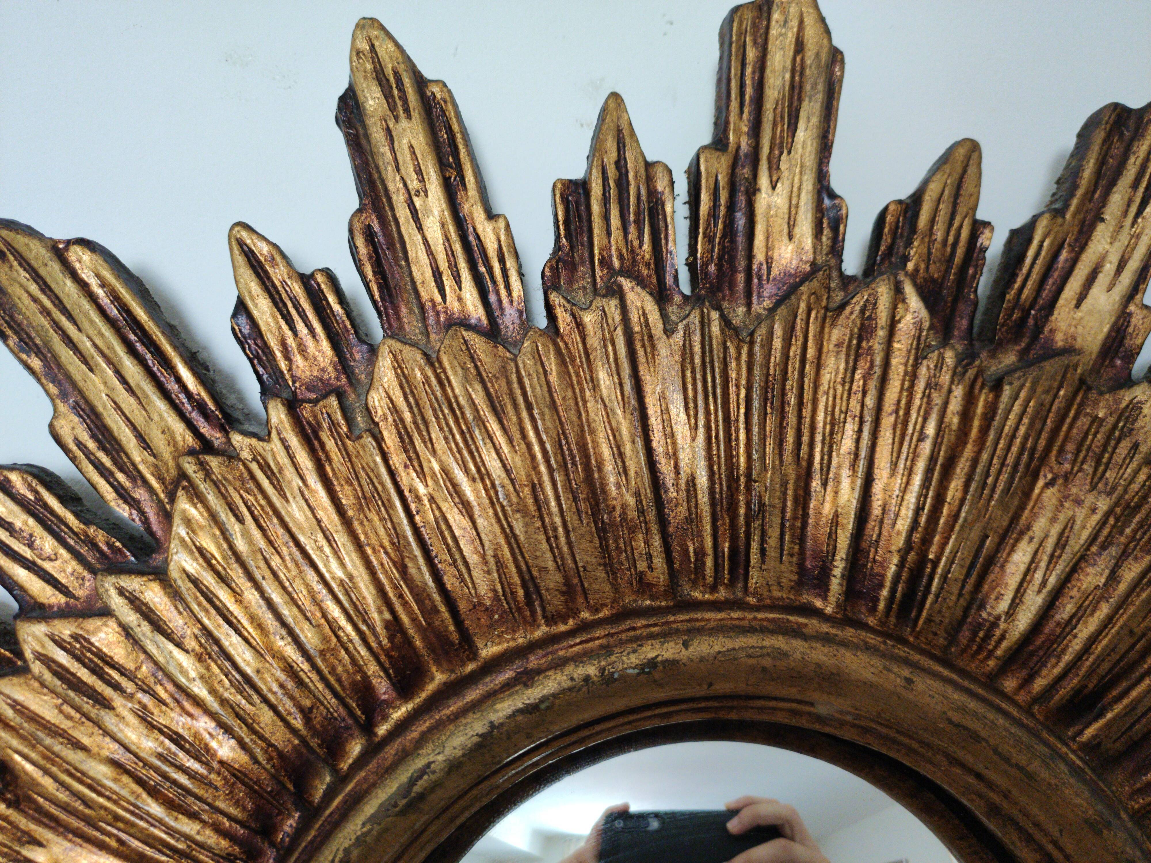 Ancient witch mirror 50/60s, 53cm