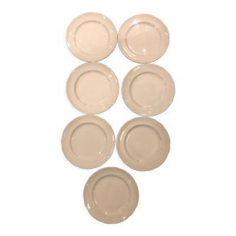 Lot de 7 assiettes Pyroblan