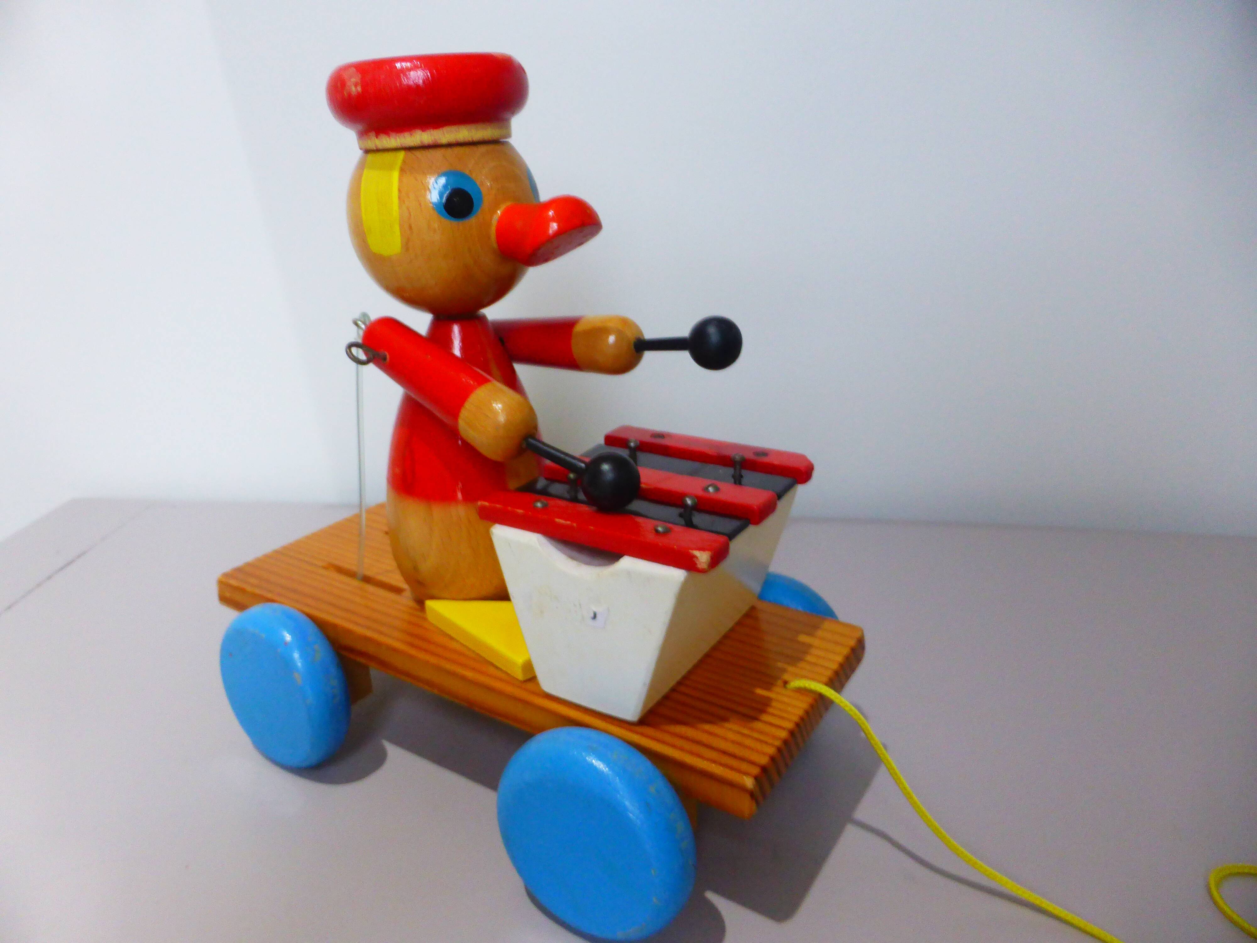 vintage wooden pull toy