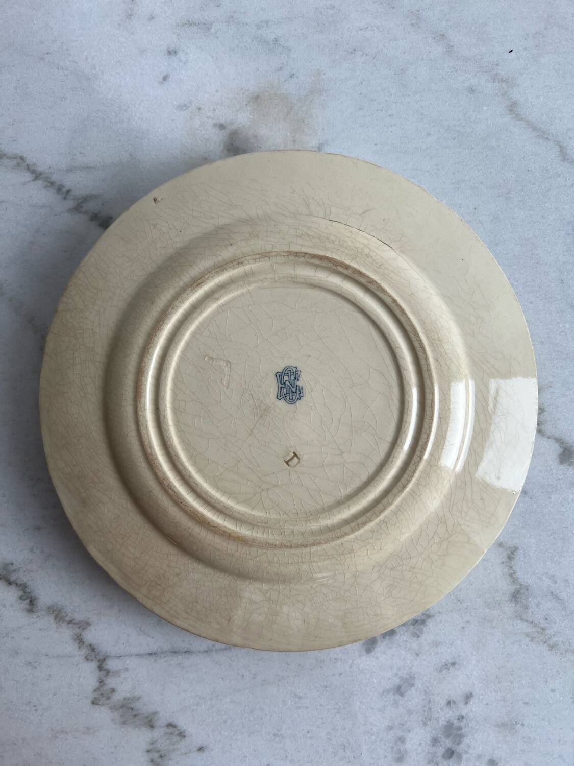 Set of 3 Gien Garlands & Foliage ironstone plates