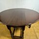Jacobean Revival Solid Oak Gate Leg Drop Leaf Table 1900 English Antique