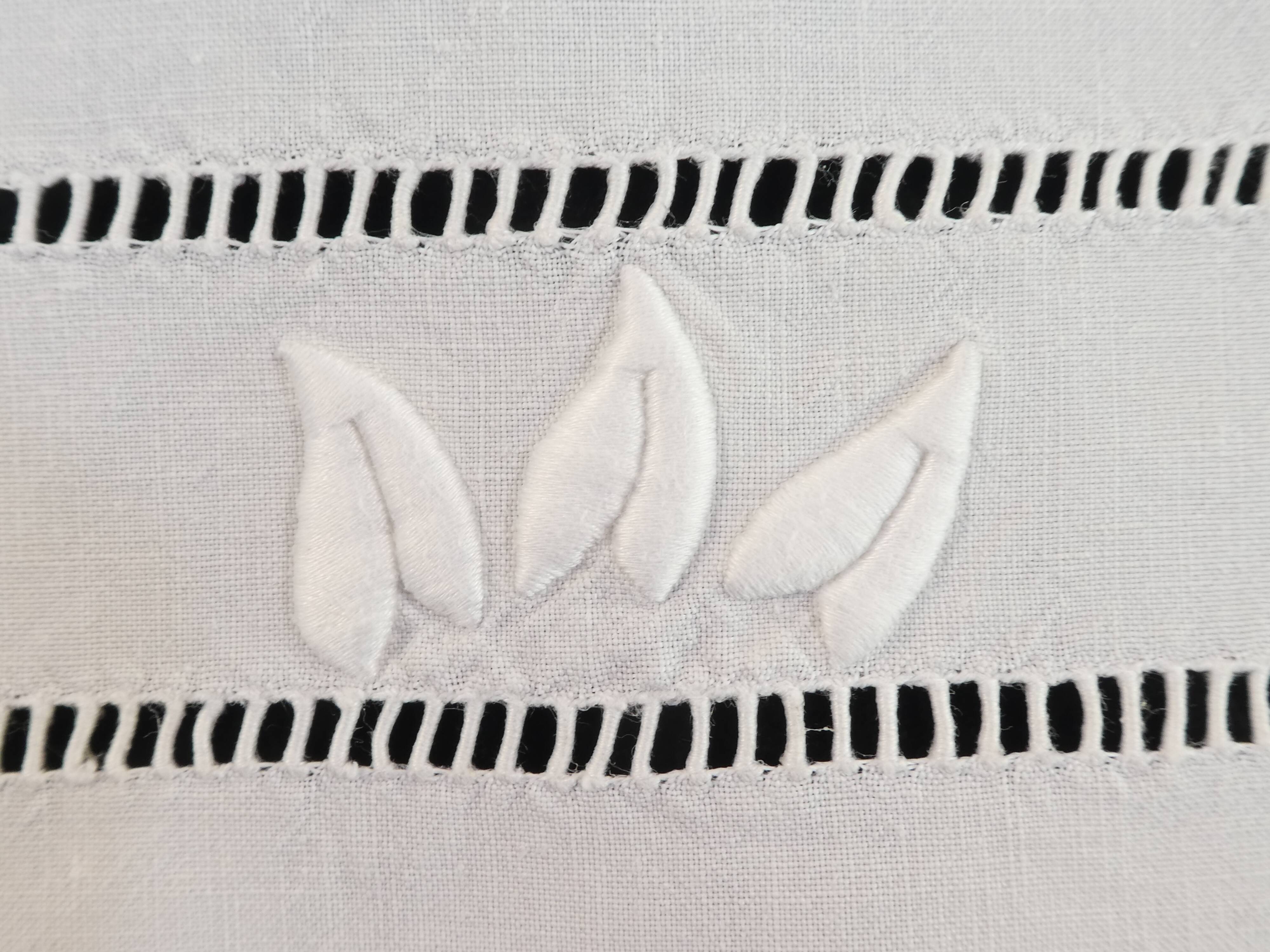 Old Linen Sheet monogram LA