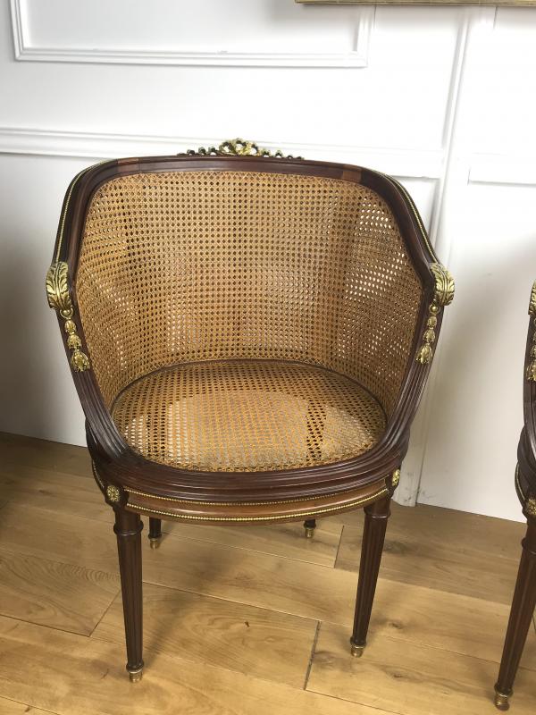 Pair of mahogany chairs
