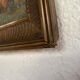 Oil on canvas "work of the fields" late nineteenth early twentieth