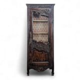 Normandy carved oak bonnetière