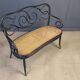 Art nouveau settee no. 2 in bent wood and cane by Thonet Brothers, Austria 1900s