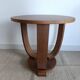 Round Art Deco table in walnut veneer – 1948