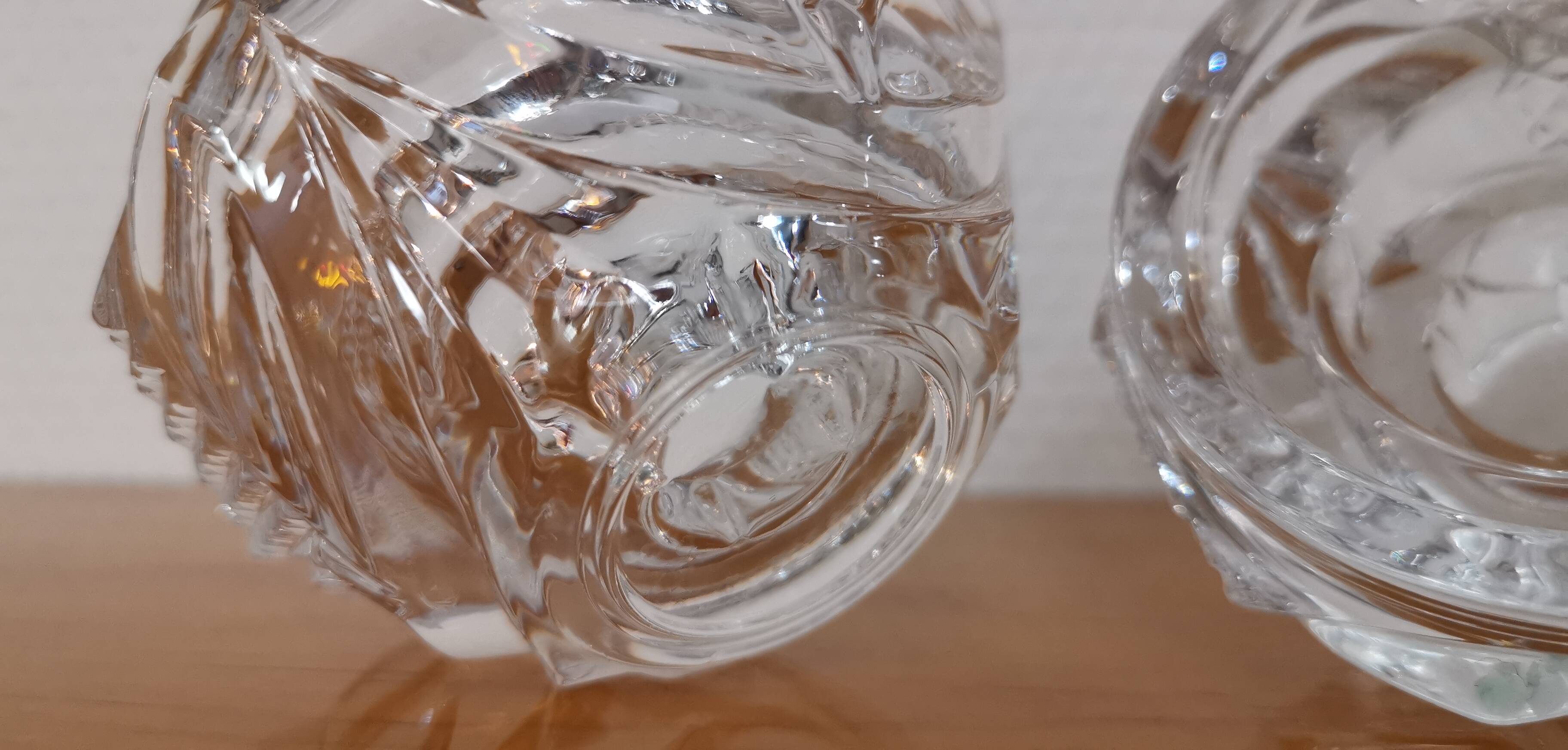 3 bougeoirs cristal d’Arques modèle "royale"