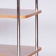 Czech Bauhaus Walnut and Chrome-Plated Steel Etagere attributed to Kovona, 1940s