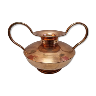 Villedieu copper double handle pot, 1970