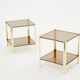 Paire de tables bouts de canapé bronze années 60