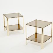 Pair of tables ends of bronze sofa 60s