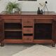 Antique solid wood workbench, dough cabinet from the 18th century.