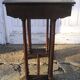 Set of 4 old tables with carved trays