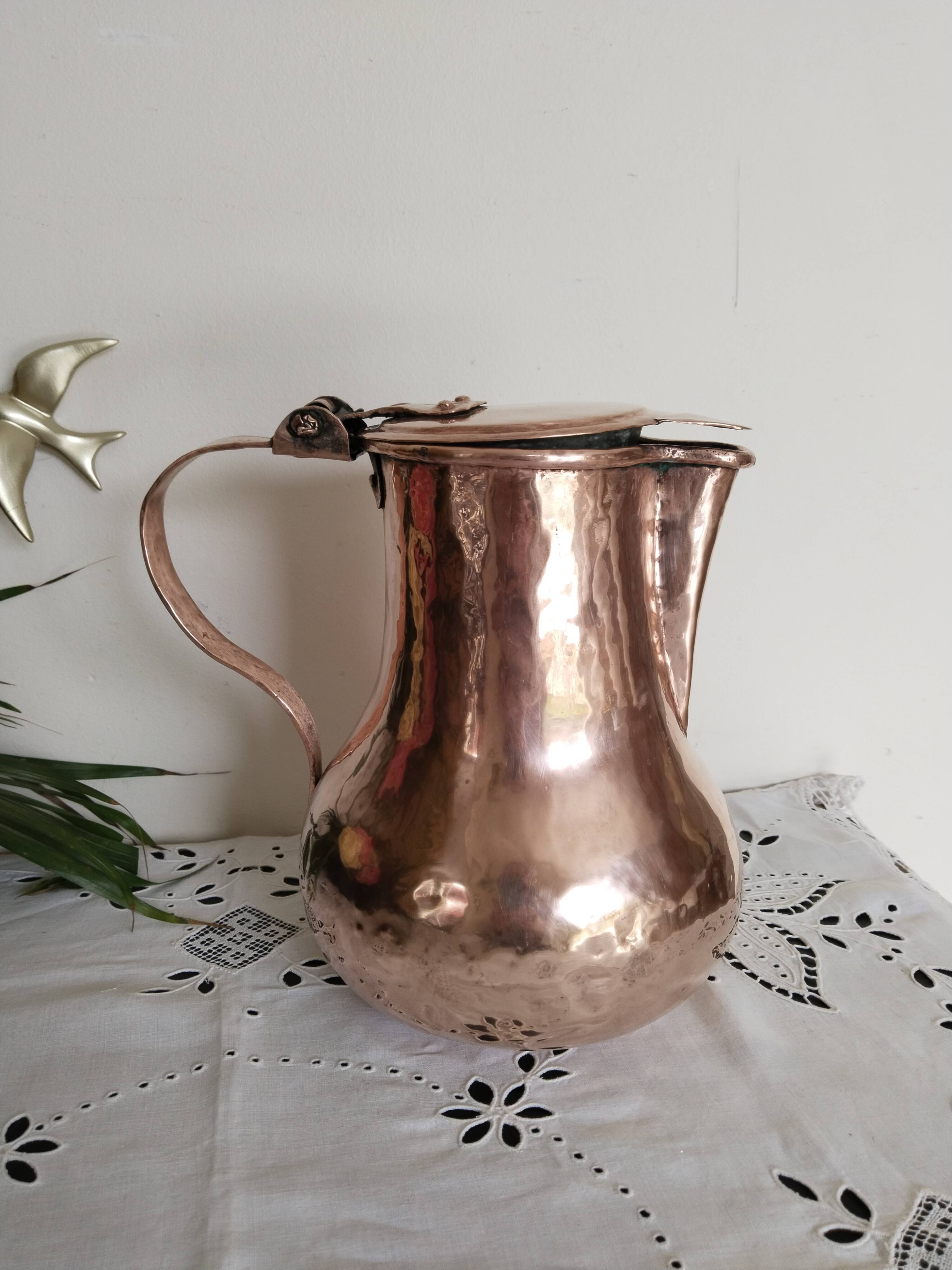 Old thick copper jug, jug