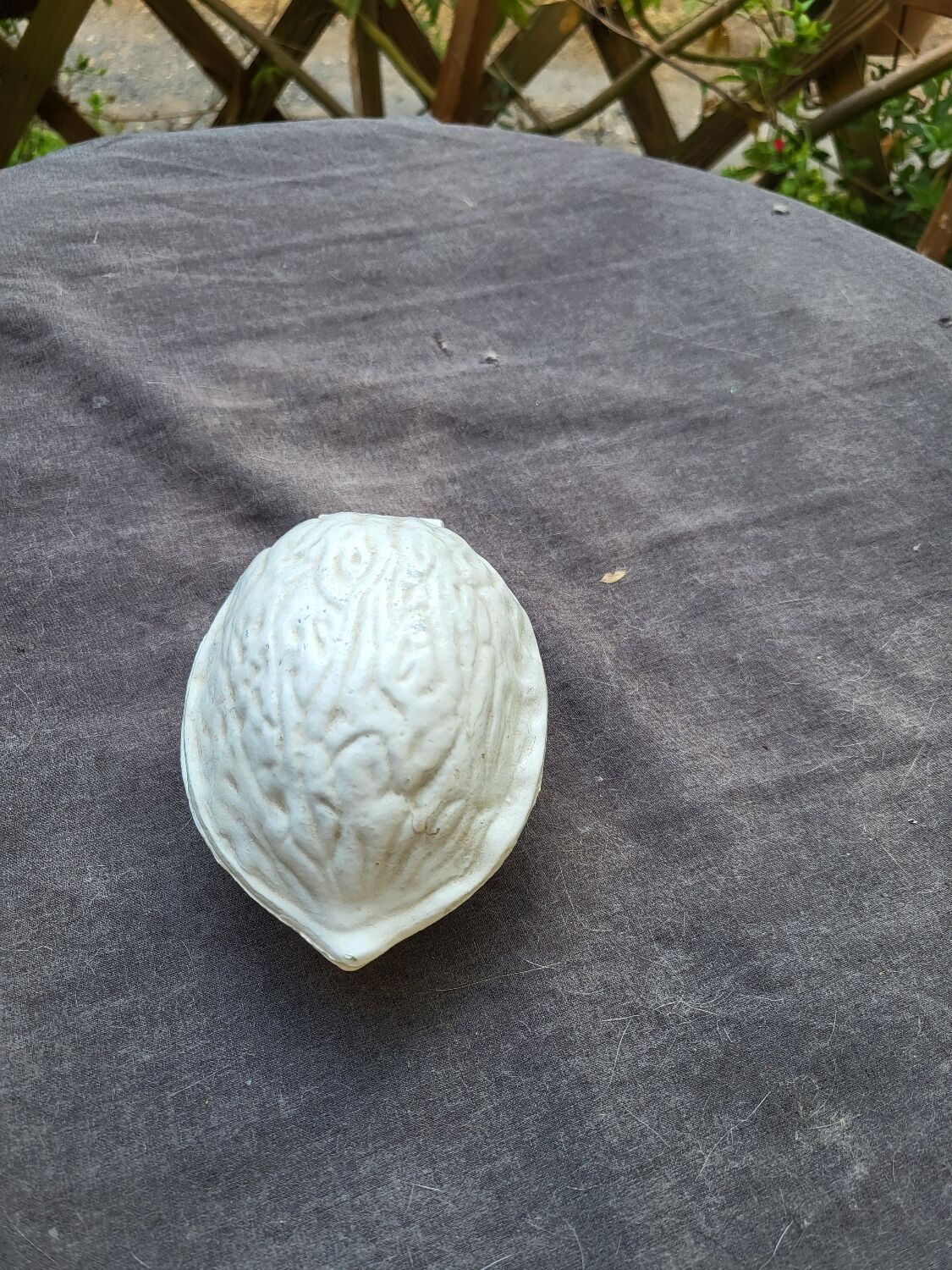 Vintage cast iron nut crate