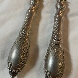 Paire de fourchettes à charcuterie en argent