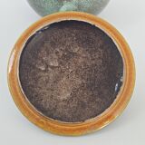 Lunetta Vallauris soup tureen and salad bowl in gilded ceramic, 1960