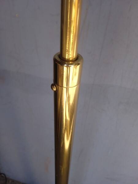 Reading light / articulated floor lamp ep 1970 golden brass