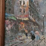 HST “Busy street in winter” by K. NEIL (20th century)