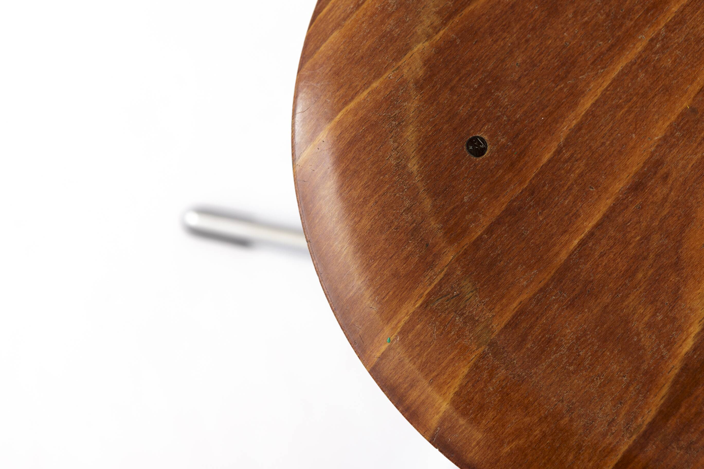 Set of 4 Vintage Industrial Stools 1970s, Chrome Adjustable Stools