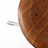 Set of 4 Vintage Industrial Stools 1970s, Chrome Adjustable Stools