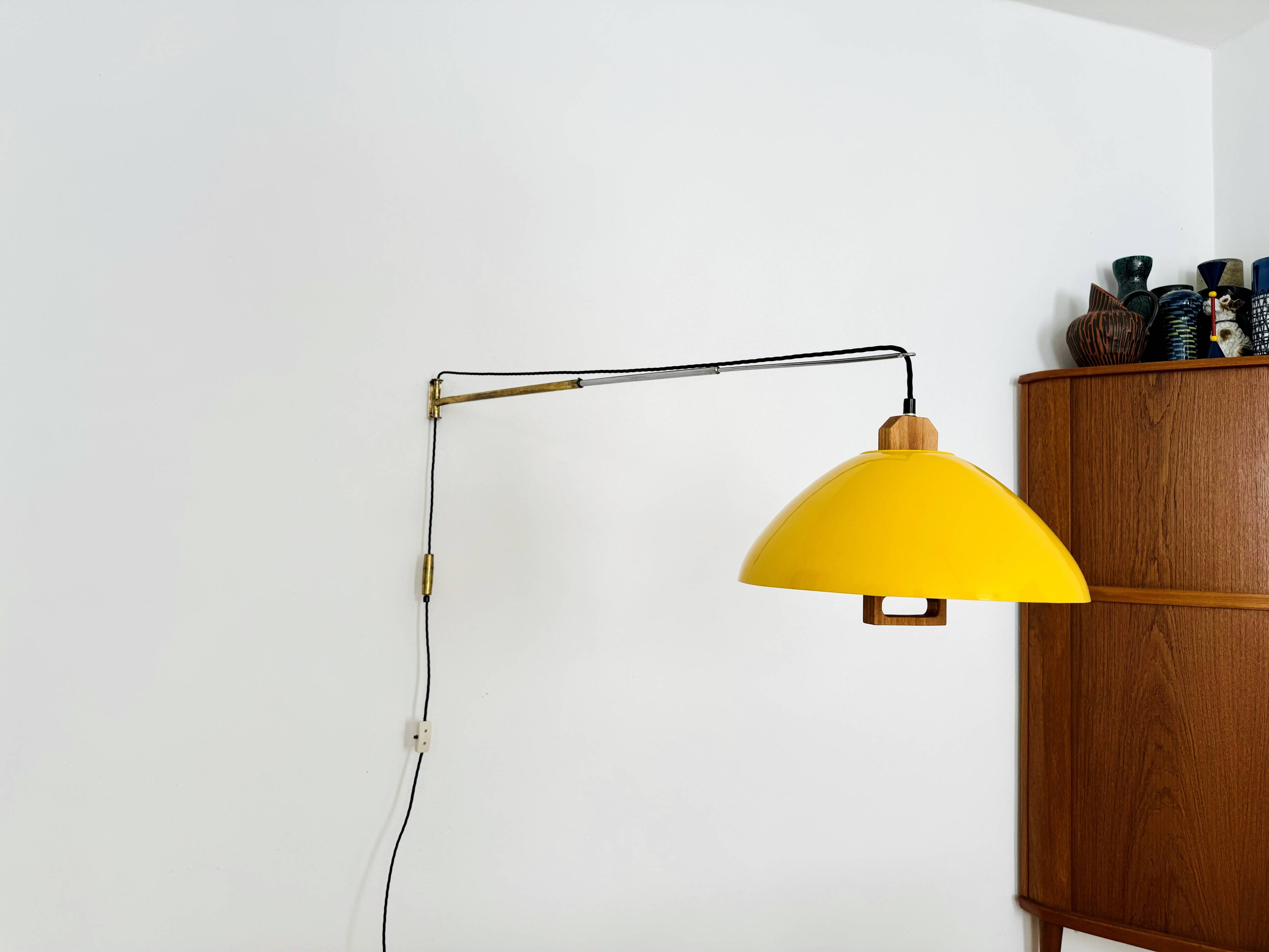 Large Adjustable Brass Wall Lamp