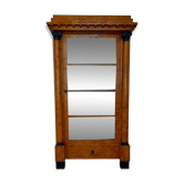 Antique German Biedermeier Birch Display Cabinet