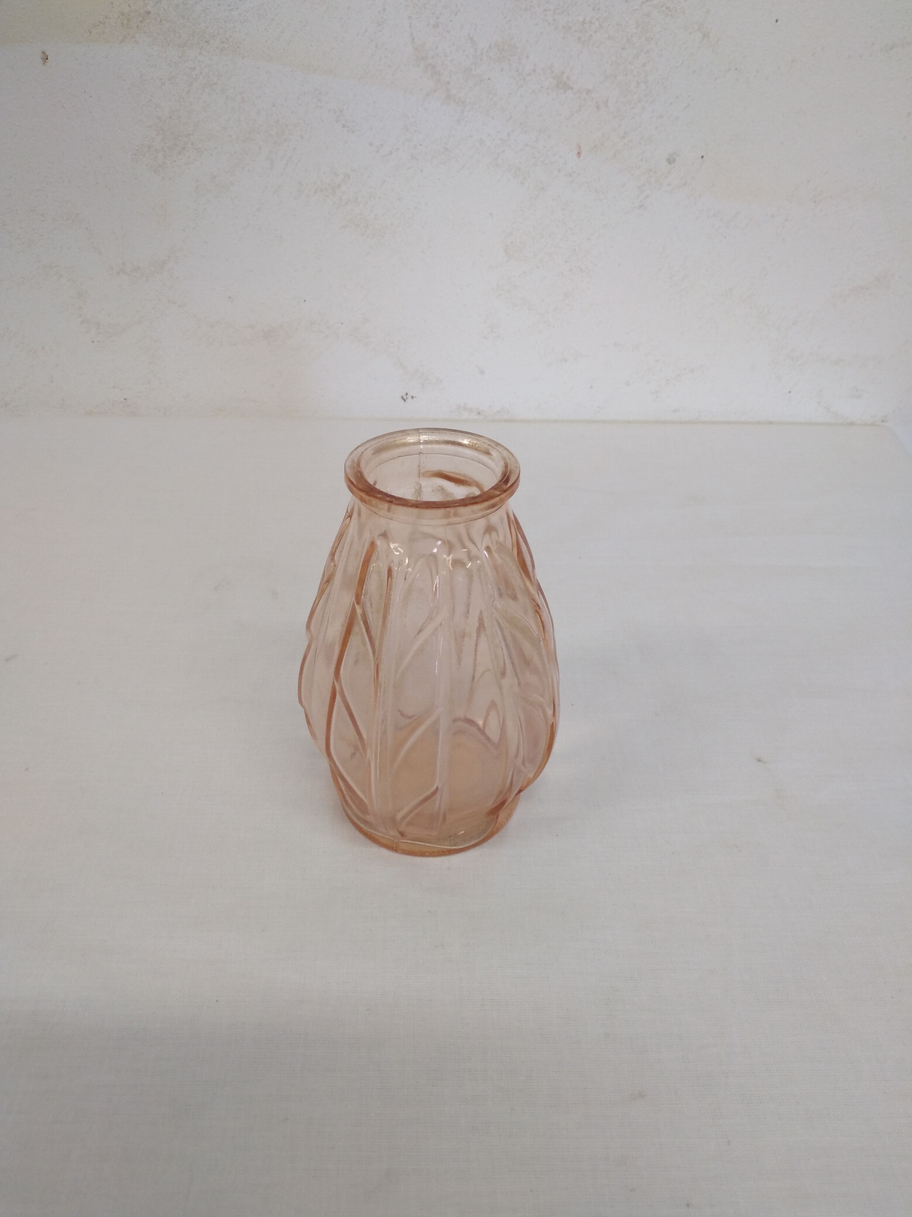 Old pink blown glass soliflore