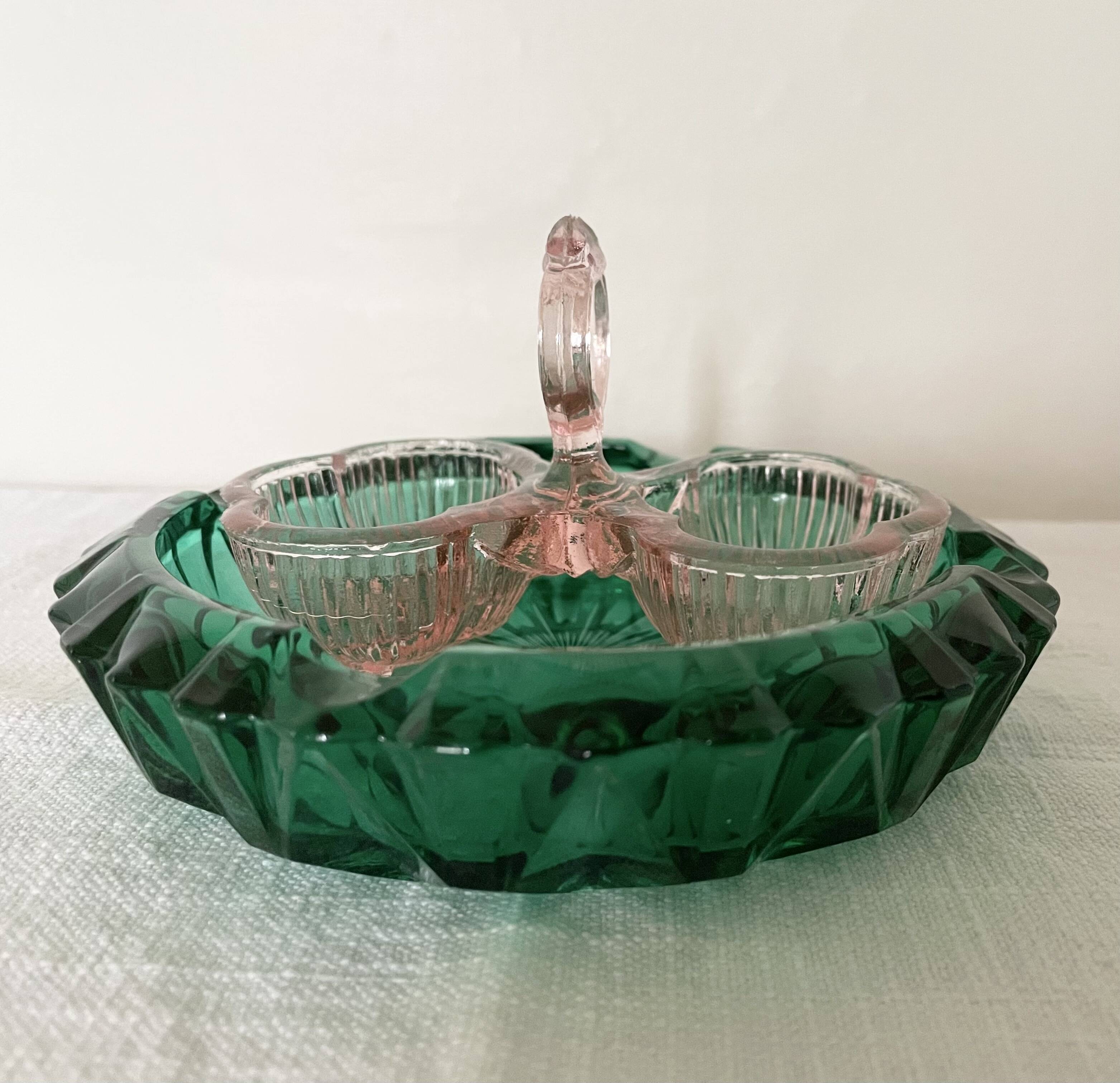 Pink double glass salt shaker