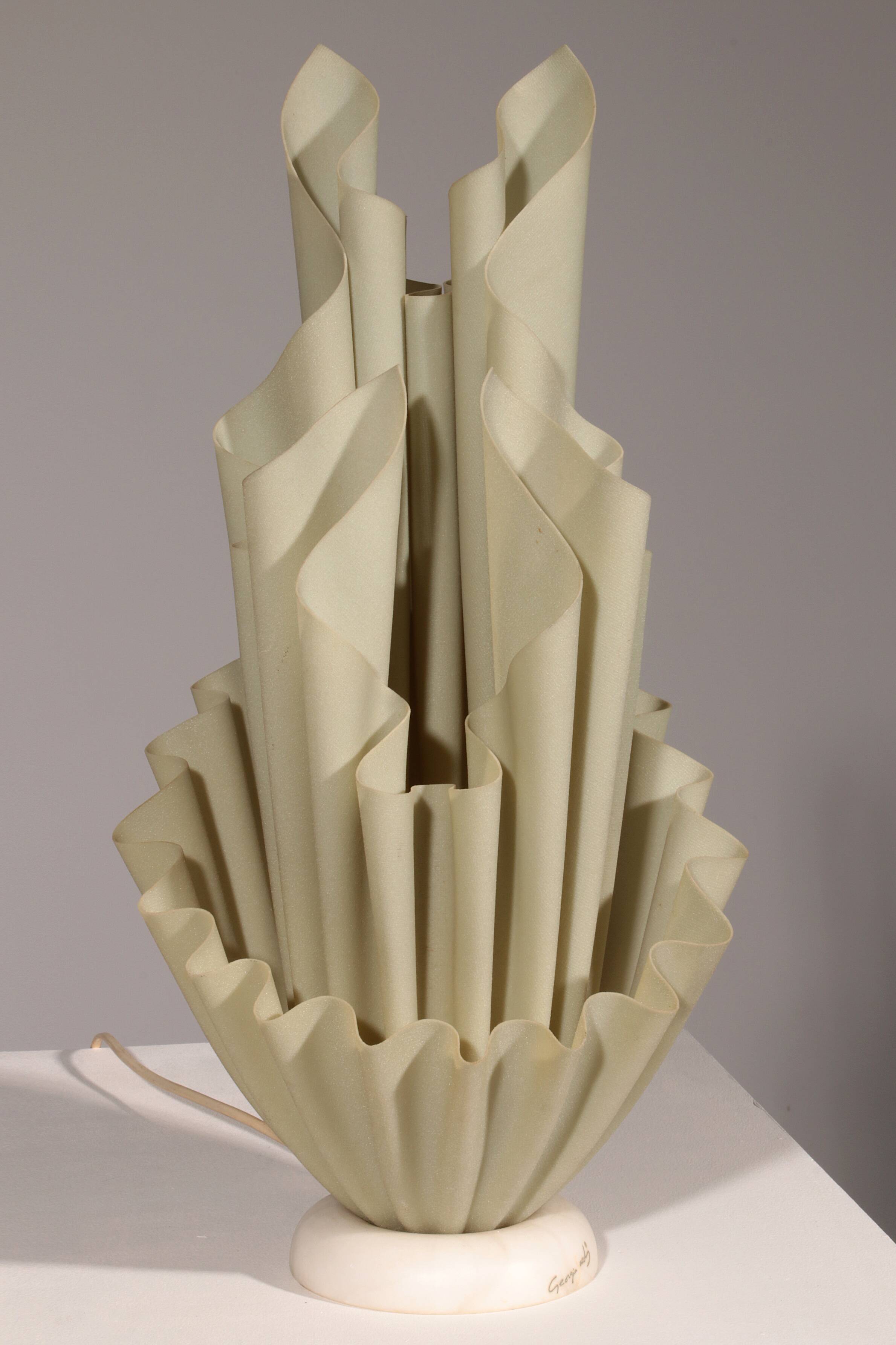 Georgia Jacob "Corolle" Table Lamp – Sculptural Light Art, France 1970s