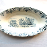 3 raviers or butter dish, iron earth gray-blue saïgon, Choisy le roi hb & cie