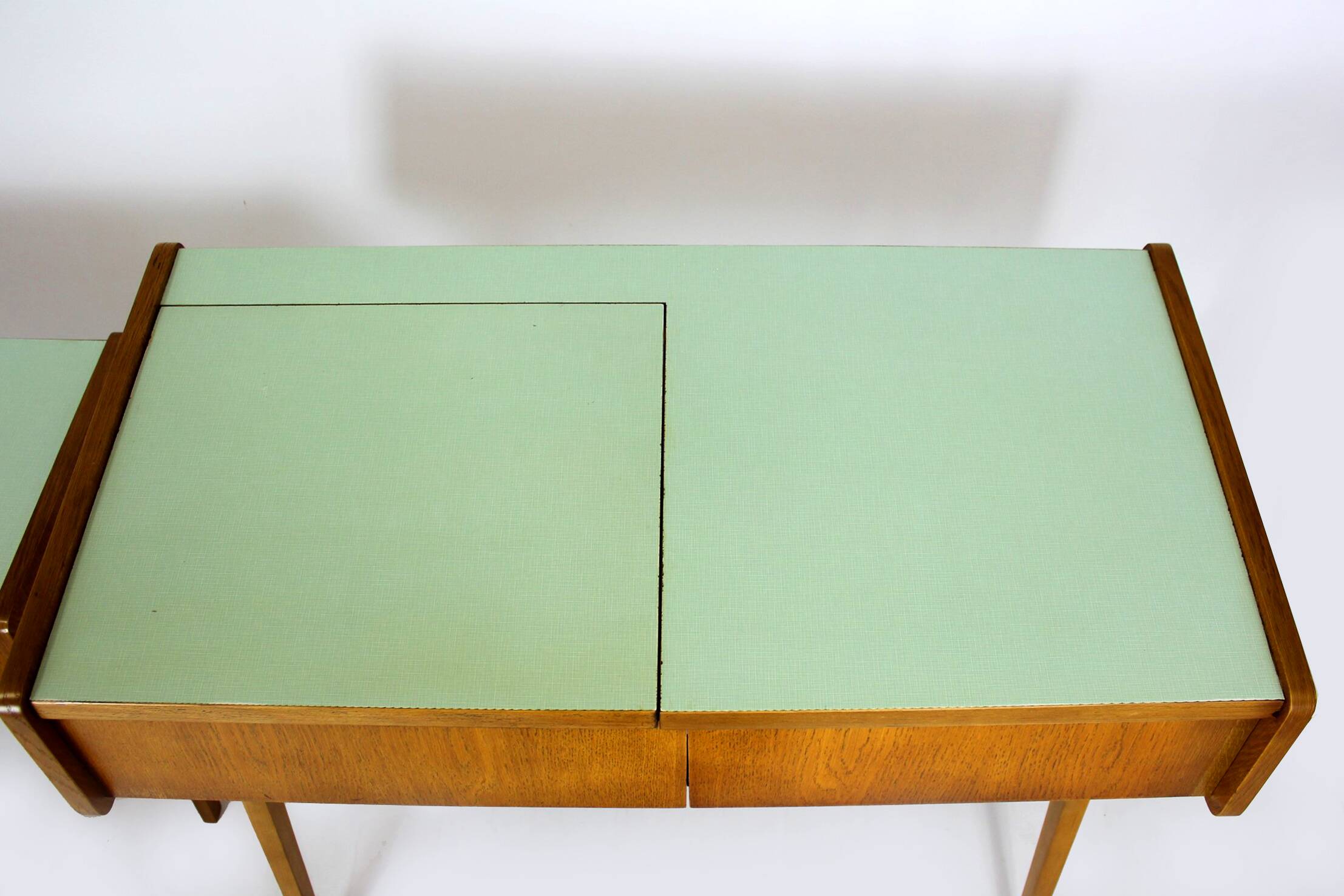 Restored Mid-Century Nightstands & Dressing Table, Czechoslovakia, 1960s