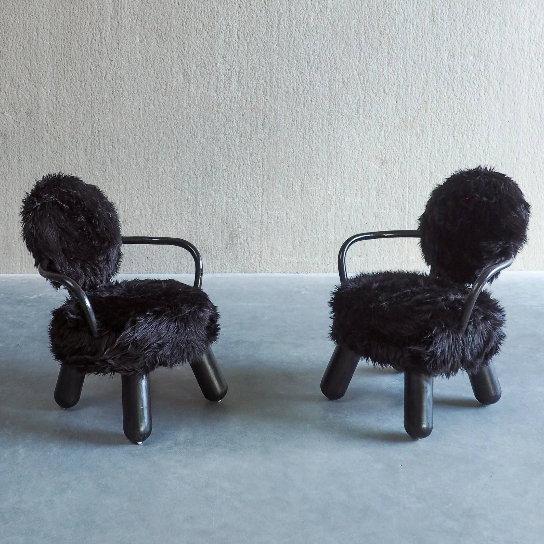 Pair of limited edition lounge chairs by Olivier De Schrijver for Ode’s Design