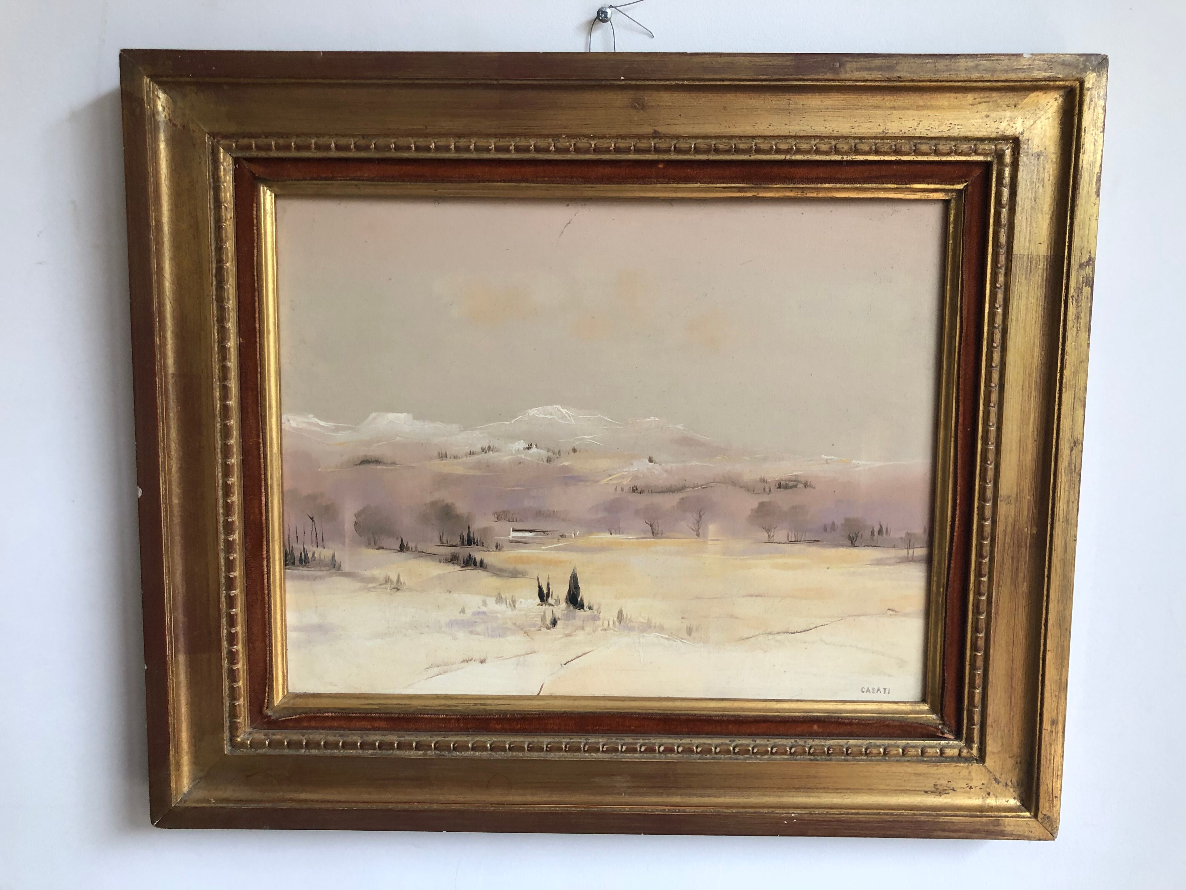 Huile sur toile paysage de Haute Provence