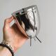 3 silver metal condiment pots