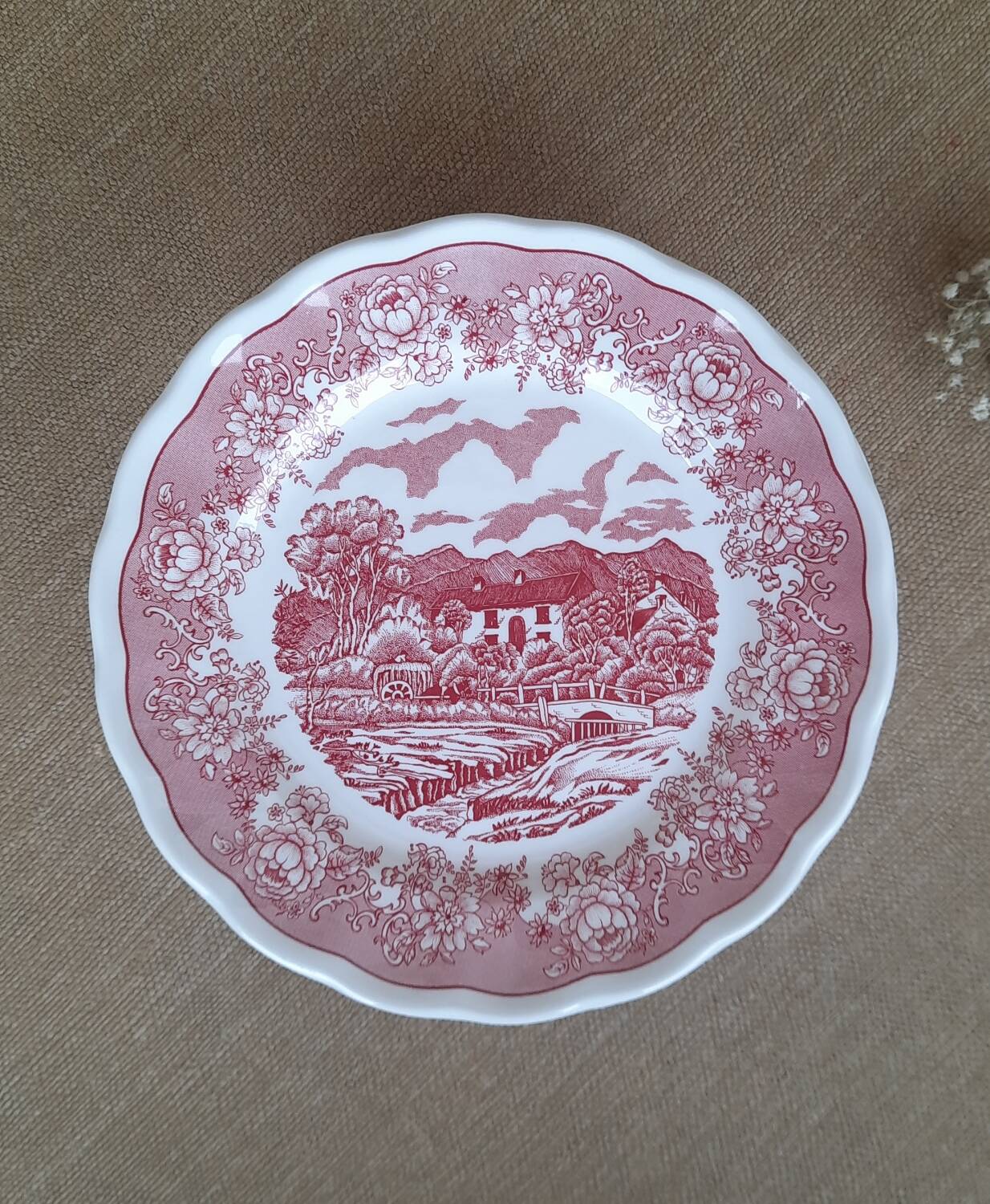 Swiss Landscape dessert plate